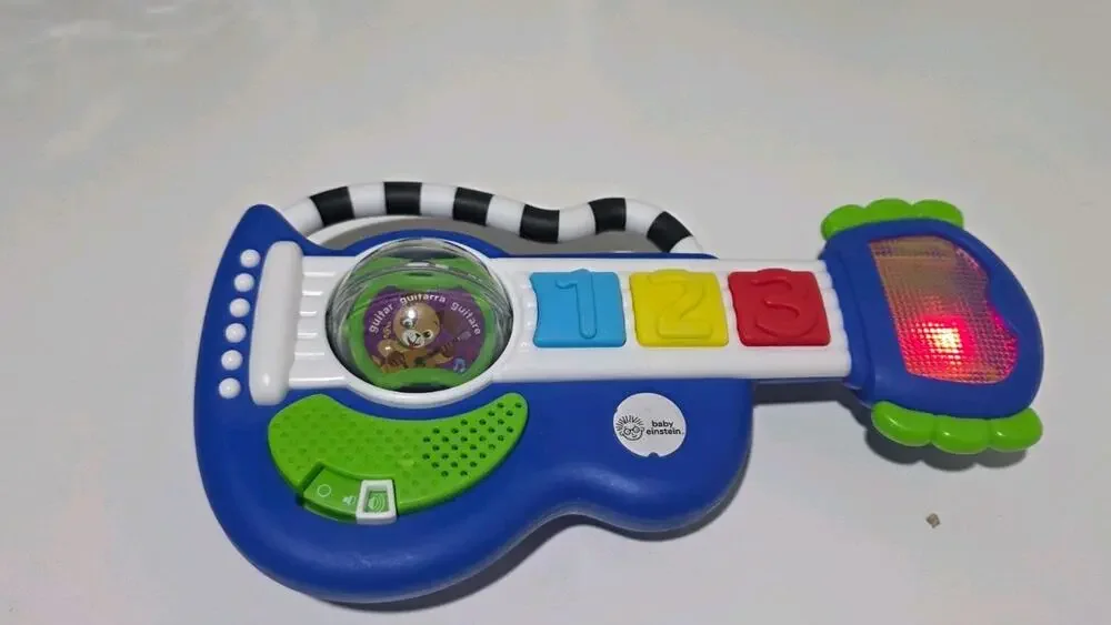 Baby Einstein Rock Light And Roll Guitar Musical Toy Infant Toddler Tested